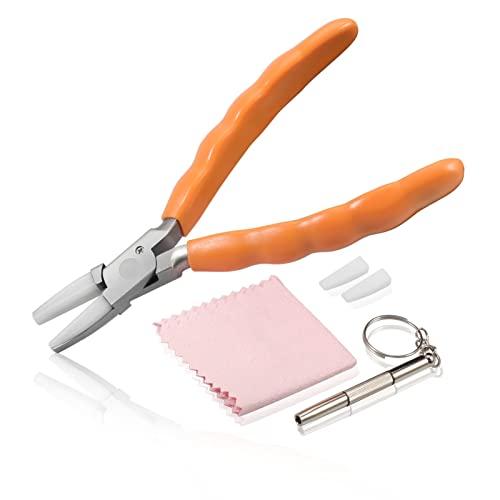 LEONTOOL メガネ調整ペンチ メガネ用ヤットコ メガネやっとこ 平ペンチ 平ヤットコ 平やっとこ 眼鏡調整プライヤー ステンレス鋼 メガネ | 