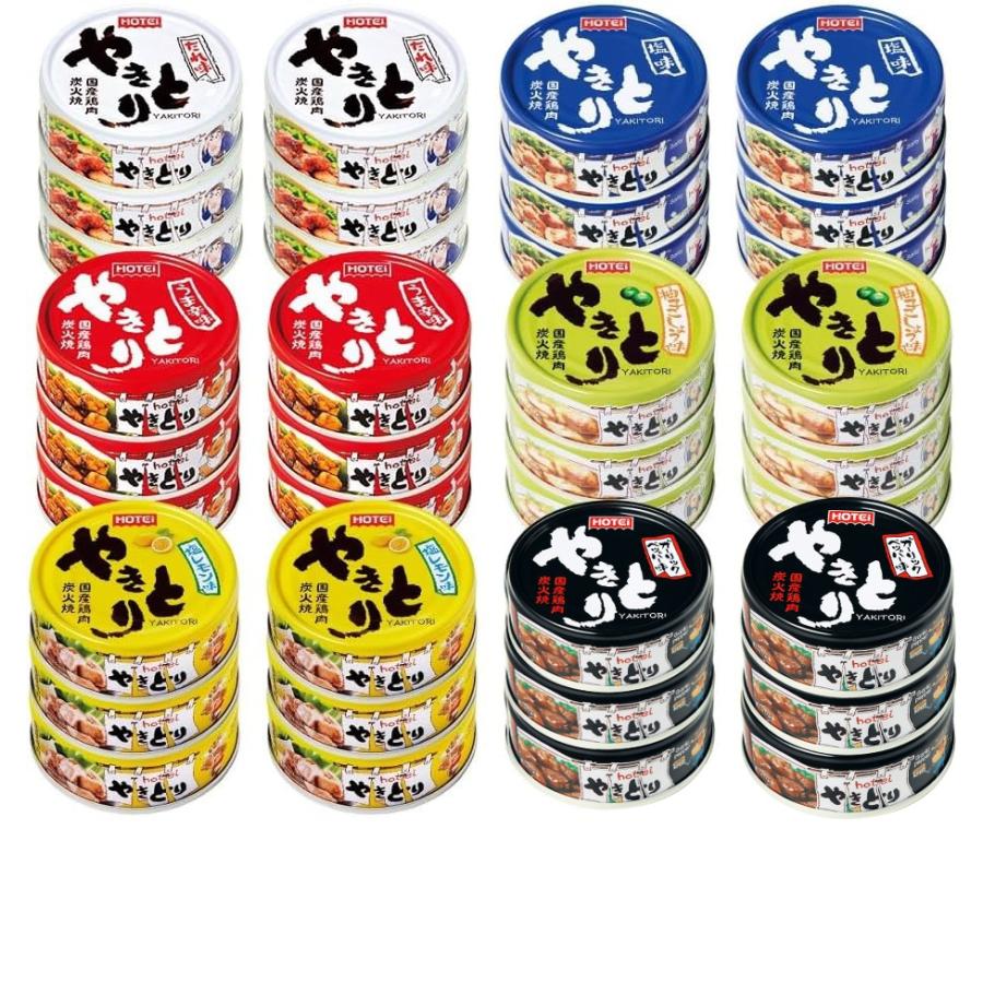 缶詰 国産 焼き鳥 6種 計36食 肉 詰め合わせ セット ホテイ 非常食 保存食 防災の日 | 