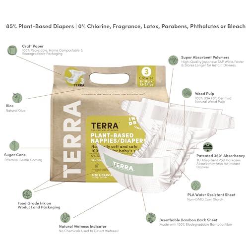 TERRA(テラ) おむつ 超吸収 肌に優しい オムツ 夜用 お出かけ 敏感肌 さらさら 通気性 おすわり・はいはい期 テープ (6?11kg) |  | 01