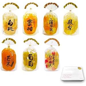 フルーツゼリー ７種 詰め合わせ セット 白桃 みかん 国産果実彩り寒天 マンゴー 三種果実 パイナップル ぶどう ゼリー ギフト 常温 | 