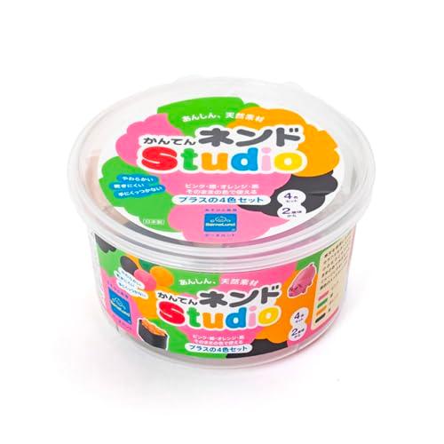 ボーネルンドオリジナル (BorneLund Original) かんてんネンドStudio プラスの4色セット [ ピンク オレンジ 緑 黒 | 