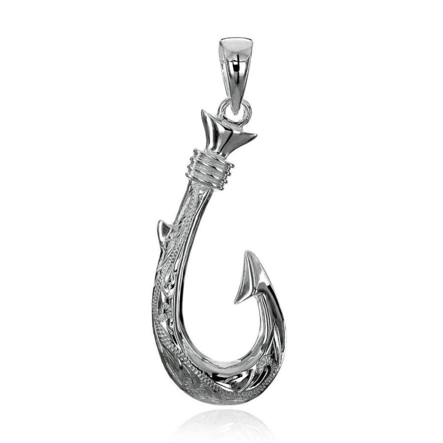 レイラニ ハワイアンジュエリー フィッシュフック 釣り針 ペンダント ネックレス メンズ シルバー 925 チェーンなし Www Unipymes Com