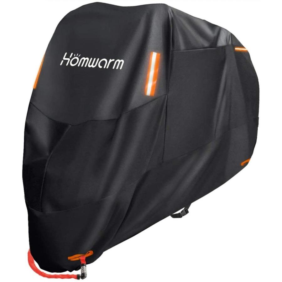 Homwarm バイクカバー 高品質 300d厚手 防水 紫外線防止 盗難防止 収納バッグ付き Xxxl ブラック Www Tlon Space