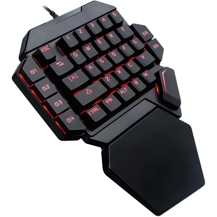 ゲーミングキーボード 片手 青軸 Ledバックライト 正式的 Rgb発光 初心者向け 有線キーボード Windowsamp Mac対応