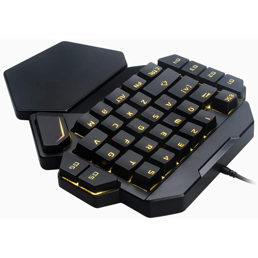 ゲーミングキーボード 片手 青軸 Ledバックライト 正式的 Rgb発光 初心者向け 有線キーボード Windowsamp Mac対応