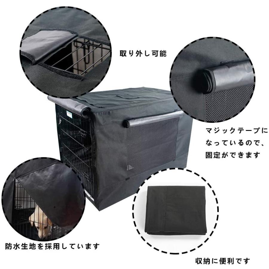 犬小屋ケージカバー ペットサークルカバー ケージカバー 収納 折りたたみ 日よけ 犬猫用 簡単取り付け 虫よけ 防音 雨よけ 雪よけ 風よけ バーゲンで ケージカバー