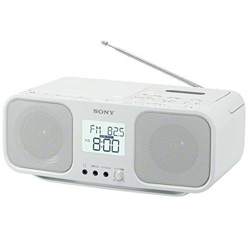 ソニー CDラジオカセットレコーダー CFD-S401 FM AM ワイドFM対応 大型液晶 カラオケ機能搭載 電池駆動可能 ホワイト