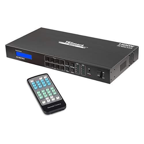 TESmart HDMIマトリックス 4入力4出力 HDMI切替分配機 4×4 HDMI Matrix 4K60HZ、HDCP2.2、Dol
