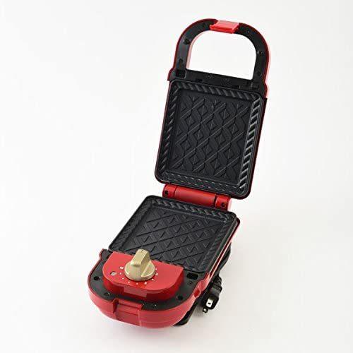 ブルーノ Bruno ホットサンドメーカー 耳まで焼ける Boe043 Rd 電気 激安アウトレット レッド シングル