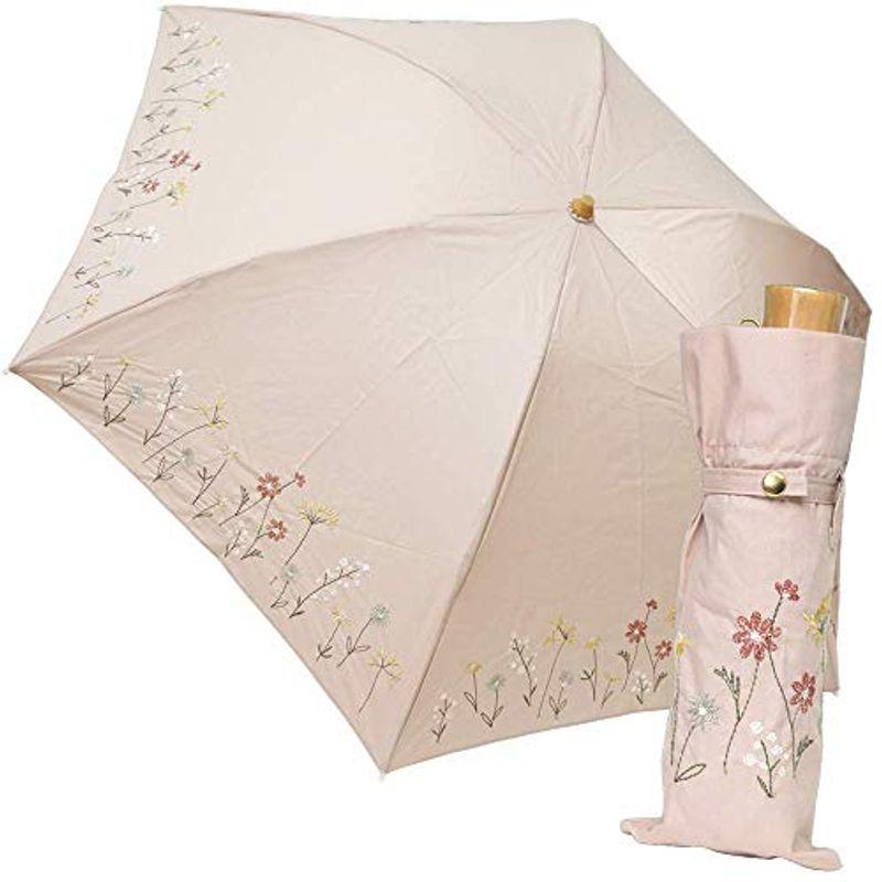【使い勝手の良い】 ヌーヴェル・ジャポネ Nouvel Japonais 日傘 折りたたみ傘 晴雨兼用 軽量 UVカット 紫外線対策 フラワー エンブロイダ 日傘