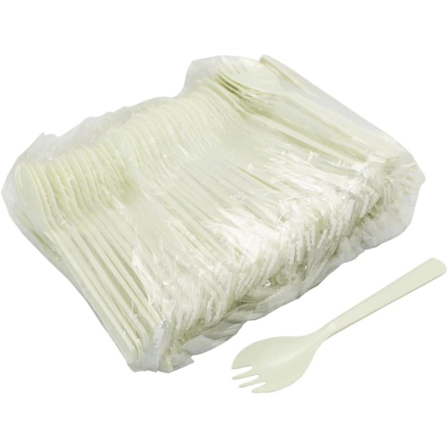 買取 フォークスプーン プラスチック 使い捨て 16cm 個別包装入り 100本入り 食器 グラス カトラリー