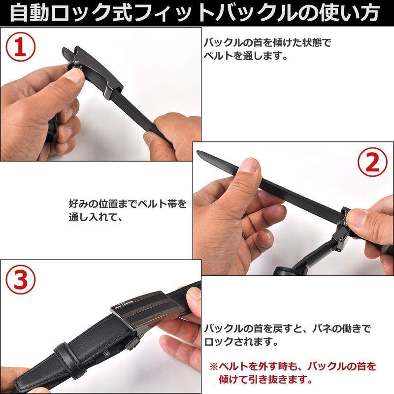 男性に人気 ミチコロンドン Michiko London ブランド ビジネス ベルト オートロック 革 メンズ ブラック帯 ブラックバックル Www Mdsmexico Com