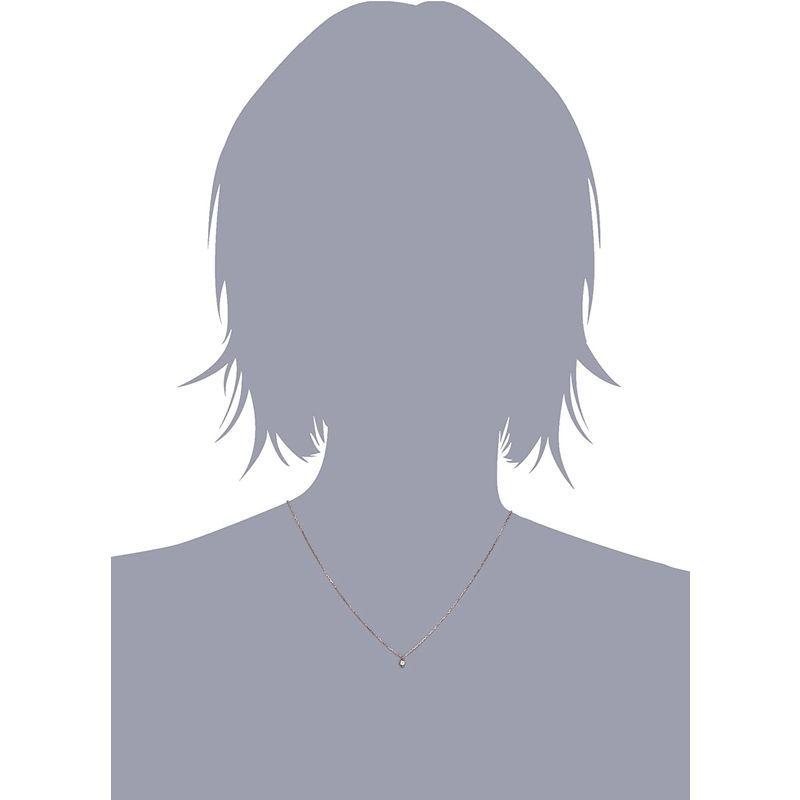 0.03ctハート枠K10PGダイヤモンドプチネックレス 03ctハート枠K10PGダイヤモンドプチネックレス