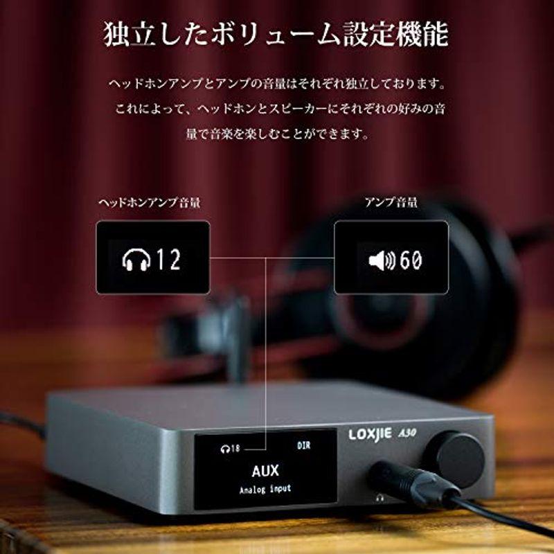 LOXJIE A30 パワーアンプ HI-FI ステレオ デジタルアンプ DAC ヘッドホンアンプ 一体「MA12070」アンプIC搭載/E LOXJIE A30 パワーアンプ HI FI ステレオ デジタルアンプ DAC ヘッドホンアンプ 一体 MA12070 アンプIC搭載/E