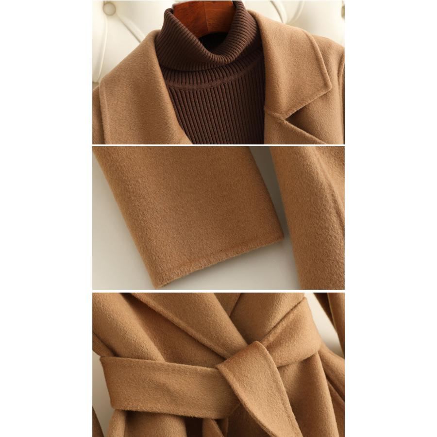 ロングコート ダブルフェイス チェスターコート ウールコート