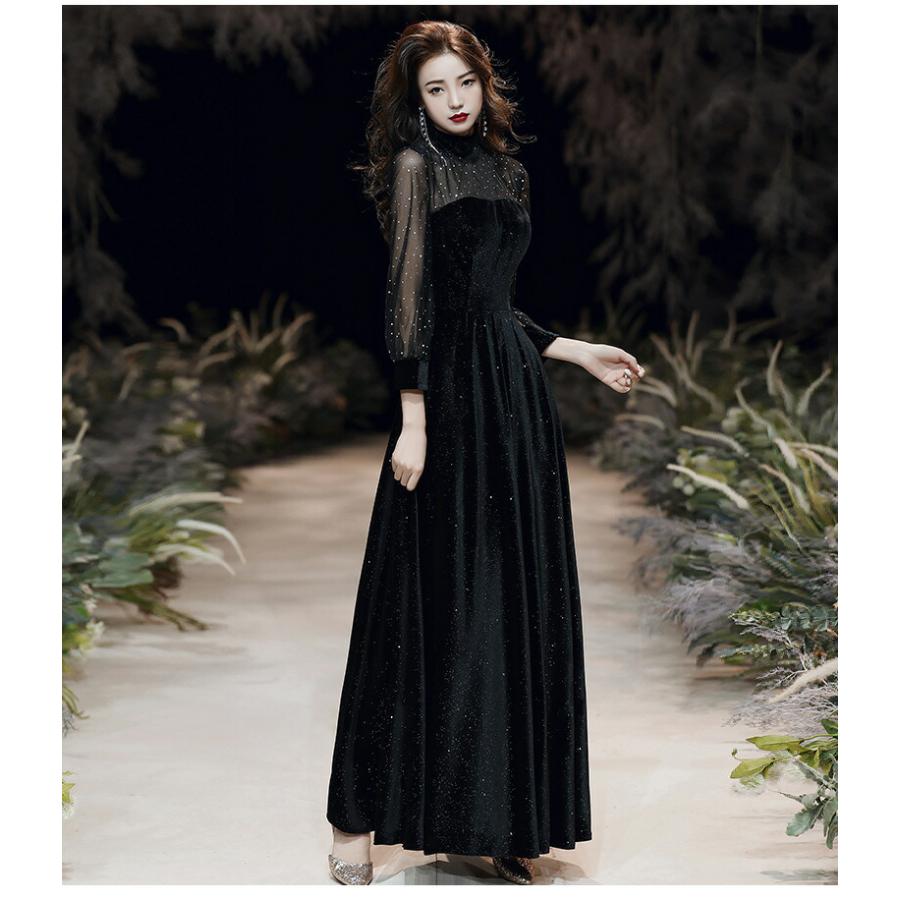 パーティードレス 結婚式 ベロアドレス ベロア素材 ベルベット ラメ