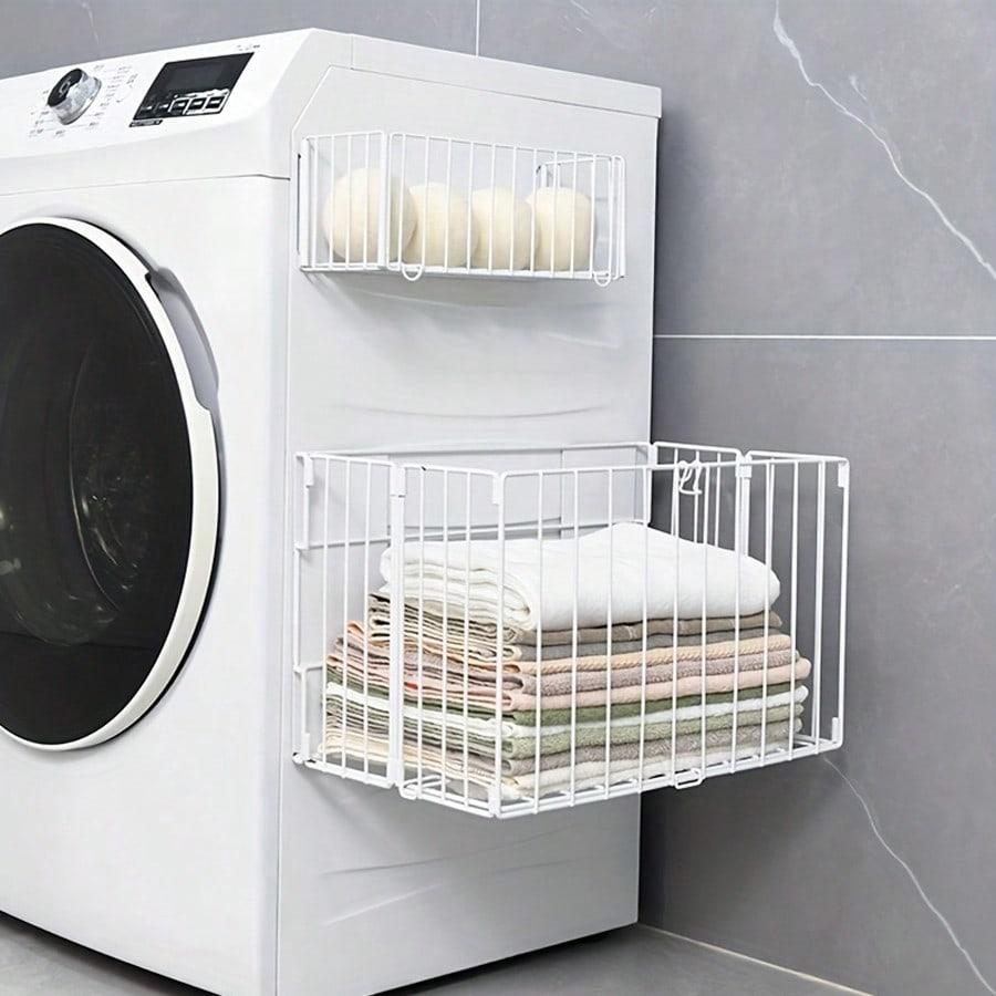 マグネットバスケット折りたたみ バスルームバスケット 壁掛けバスケット お風呂収納ラック 浴室収納お風呂 マグネット吸着式壁掛け フック付き 穴あけ不要 |  | 05