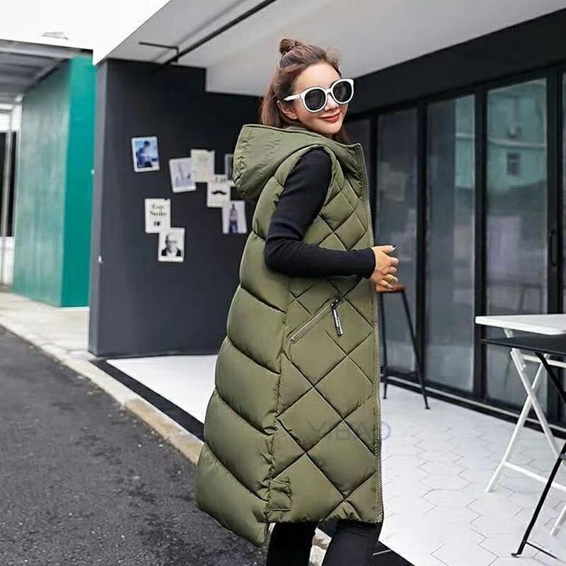 ダウンベスト レディース フード付き ロングジレ 大きいサイズ ジレ ジャケット ベスト 中綿フェイクダウン 上着 羽織り ハイネック 軽い 軽量 秋 フェイク 通勤 |  | 05