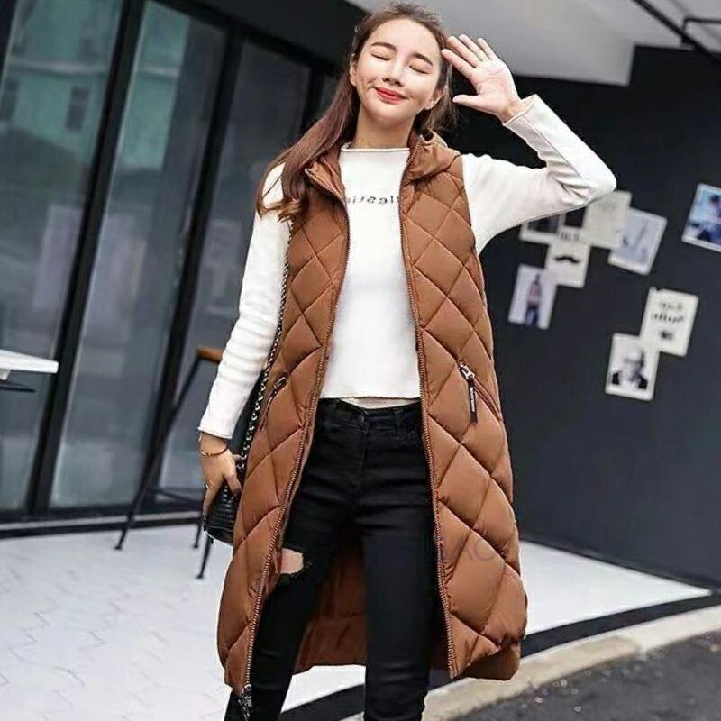 ダウンベスト レディース フード付き ロングジレ 大きいサイズ ジレ ジャケット ベスト 中綿フェイクダウン 上着 羽織り ハイネック 軽い 軽量 秋 フェイク 通勤 |  | 07