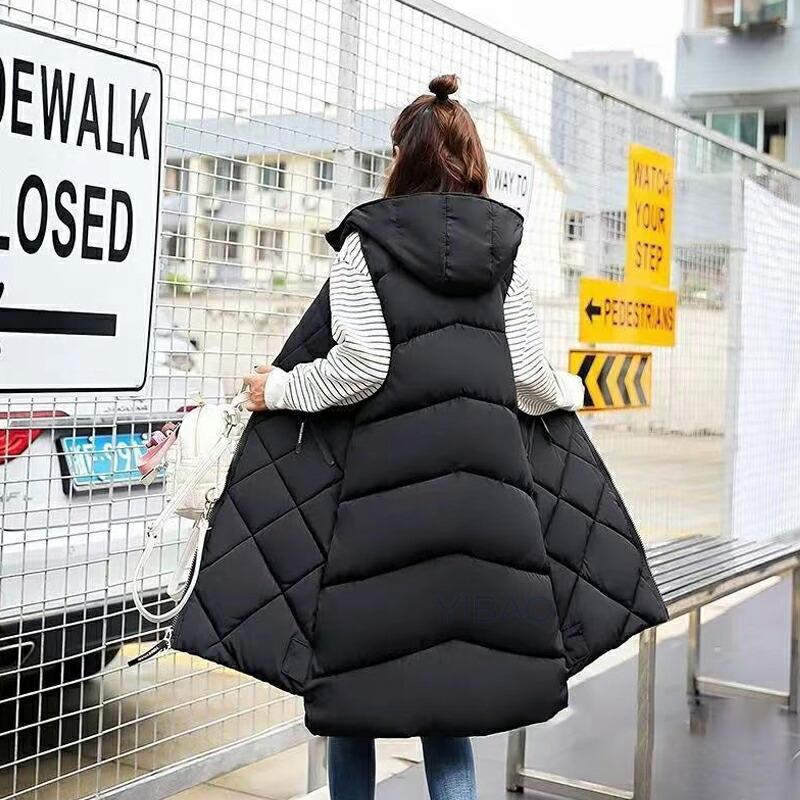 ダウンベスト レディース フード付き ロングジレ 大きいサイズ ジレ ジャケット ベスト 中綿フェイクダウン 上着 羽織り ハイネック 軽い 軽量 秋 フェイク 通勤 |  | 09