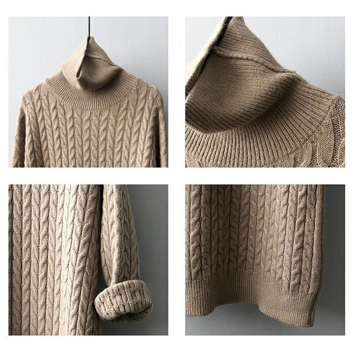 ケーブルニット ワンピース レディース ニットワンピース ニットワンピ ケーブル ワンピ 長袖 タートルネックロング丈 セーター タートルネック 長袖 ゆったり |  | 08