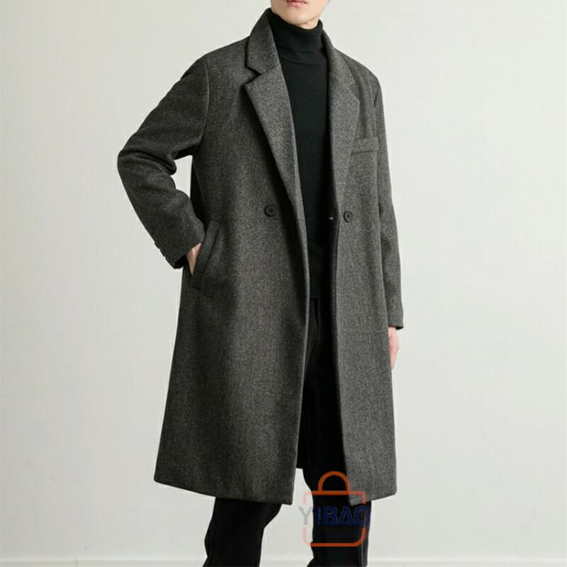 チェスターコート メンズ ロングコート ビジネスコート ひざ下