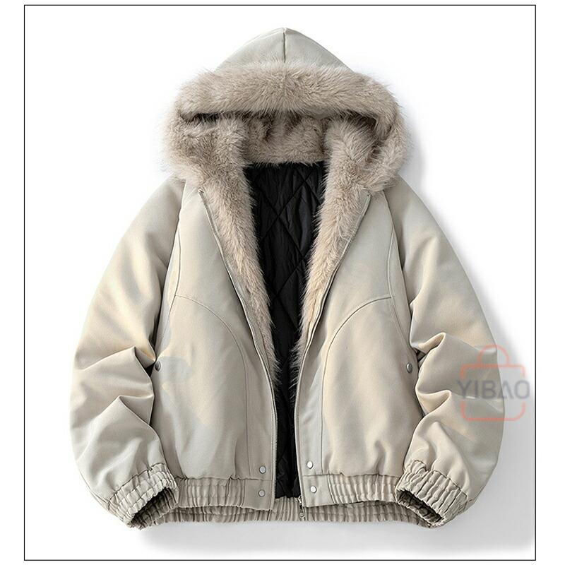 中綿ジャケット メンズ ブルゾン アウター ファーフード 厚手