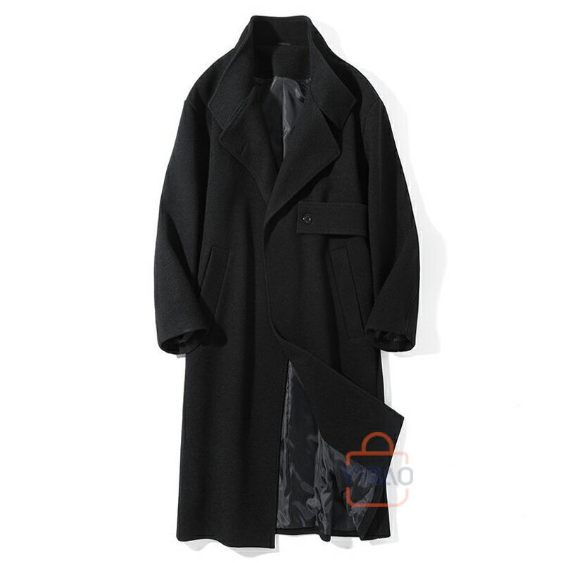 ロングチェスターコート メンズ ビジネス ロングコート オフィス