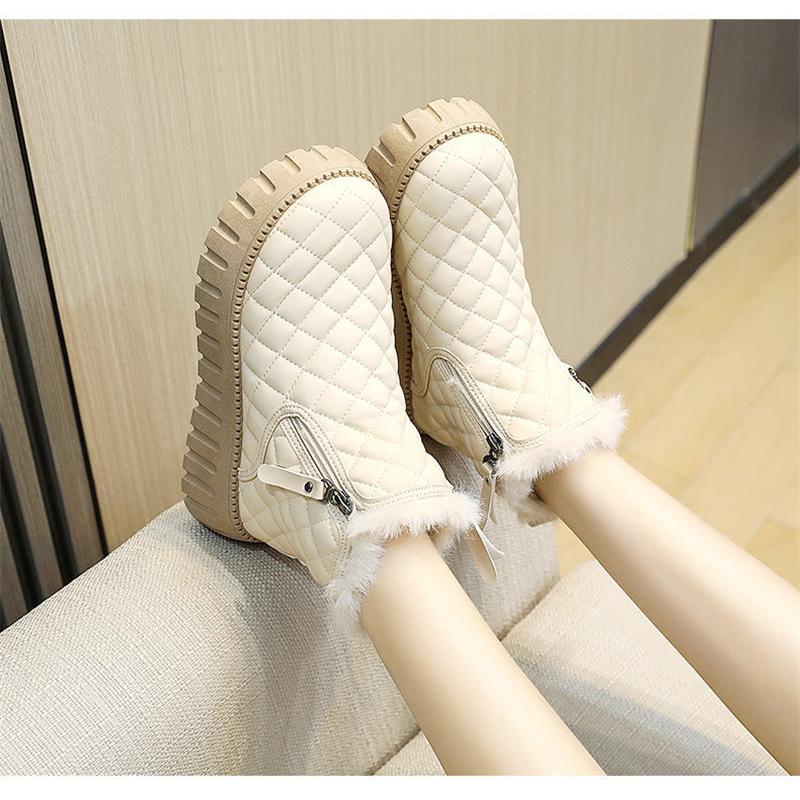 ムートンブーツ ショートブーツ 裏起毛 冬 シューズ 靴 ブーツ 防寒ブーツ レディースブーツ ペタンコ 走れる ローヒール 厚底 ムートンブーツ 暖か 防水 |  | 05