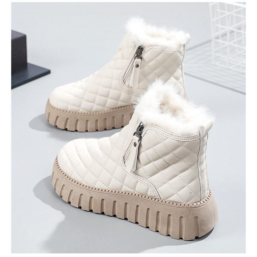ムートンブーツ ショートブーツ 裏起毛 冬 シューズ 靴 ブーツ 防寒ブーツ レディースブーツ ペタンコ 走れる ローヒール 厚底 ムートンブーツ 暖か 防水 |  | 07