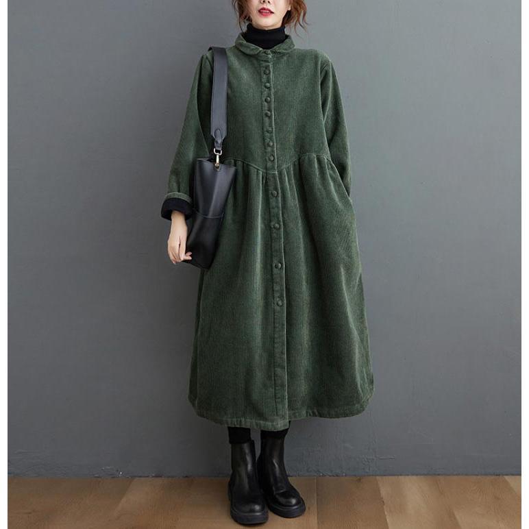 コーデュロイ コート 裏起毛 シャツワンピース 秋冬 レディース ロングコーデュロイコート裏起毛ワンピース ロング 大きいサイズ コート アウター 防寒 暖かい |  | 03