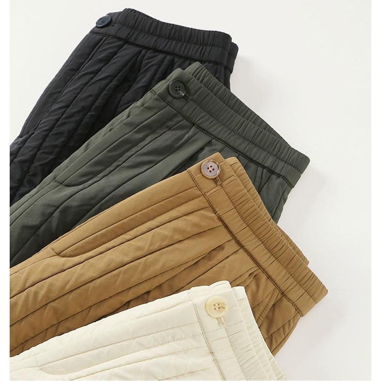 中綿パンツ レディース ワイドパンツ 綿入れ ダウン綿パンツ 冬 バギーパンツ 9分丈 厚手 ロングパンツ カジュアルパンツ 中綿ワイドパンツ アイボリー グリーン |  | 06