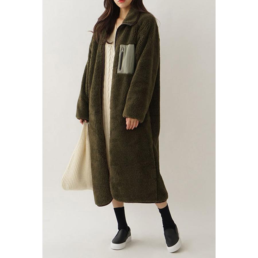 ムートン ボアロングコート ボアコート レディース 秋冬 ボア