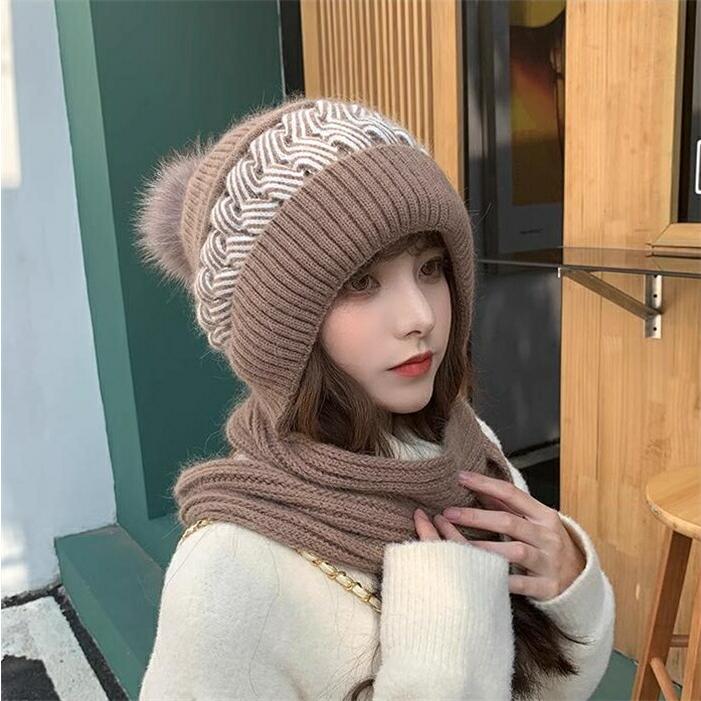 ニット 帽子 裏起毛 ボア ストール マフラー 一体型 フード付き レディース 秋冬 ニット帽 フード付きマフラー かわいい 保温性 防寒 小顔効果 きれいめ 可愛い |  | 03
