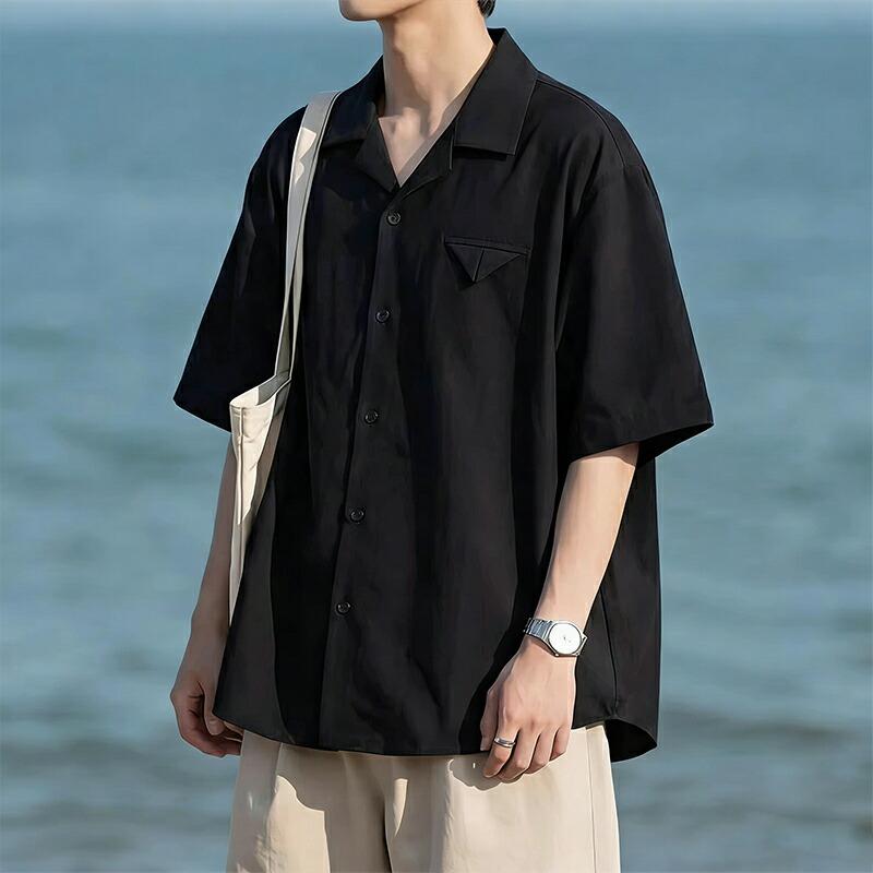 半袖 シャツ メンズ 麻シャツ リネン 開襟シャツ オープンカラーシャツ 無地 カジュアル 夏 春夏 海 ビーチ リゾート トップス |  | 06