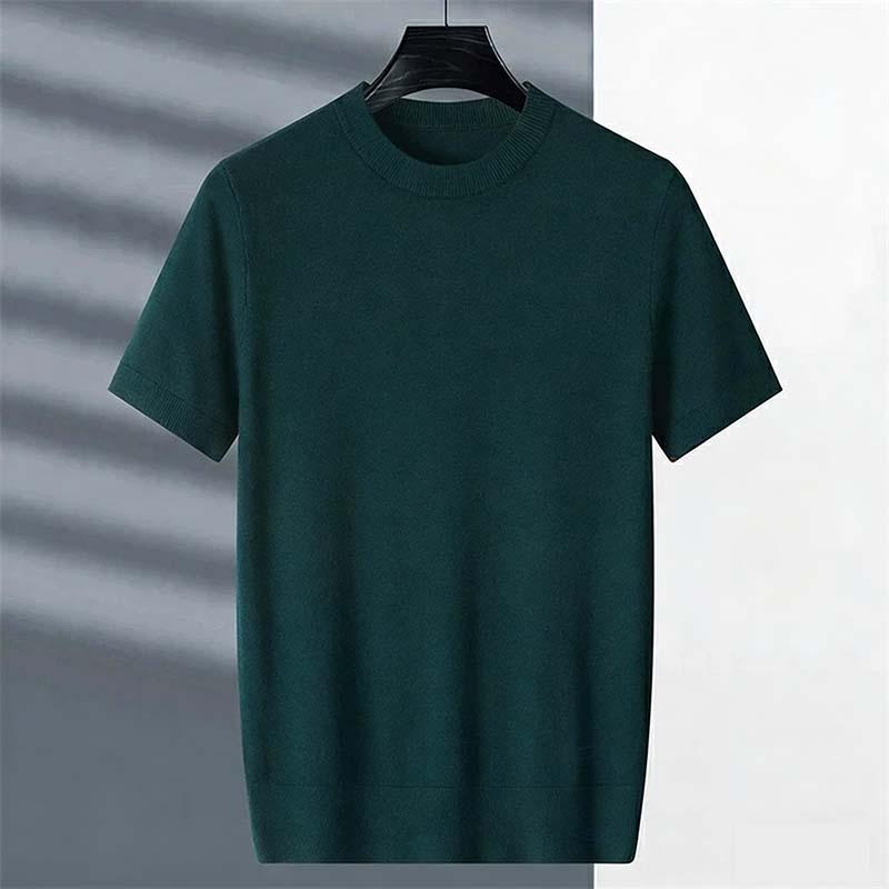 ニットTシャツ メンズ クルーネック 半袖 サマーニット メンズニット 無地 洗える カットソー カジュアル ビジネス オフィス トップス 春夏 秋 |  | 11