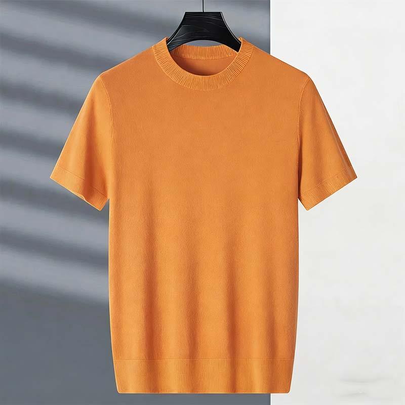 ニットTシャツ メンズ クルーネック 半袖 サマーニット メンズニット 無地 洗える カットソー カジュアル ビジネス オフィス トップス 春夏 秋 |  | 10