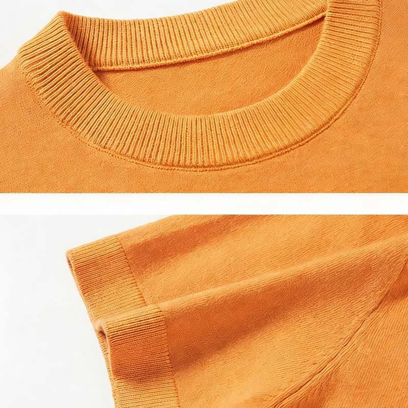 ニットTシャツ メンズ クルーネック 半袖 サマーニット メンズニット 無地 洗える カットソー カジュアル ビジネス オフィス トップス 春夏 秋 |  | 19