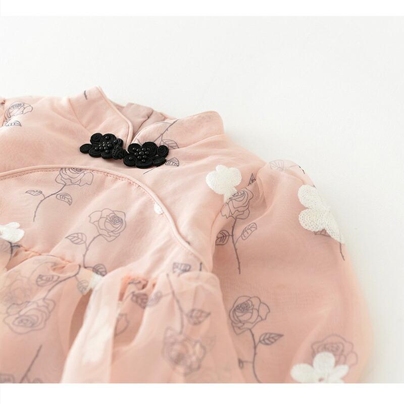 ベビー服 ロンパース ワンピース風 女の子 長袖 綿 チュール セレモニードレス 新生児 赤ちゃん 春秋用 スカート付き 花柄 お宮参り 結婚式 出産祝い ギフト |  | 04