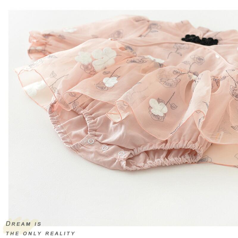 ベビー服 ロンパース ワンピース風 女の子 長袖 綿 チュール セレモニードレス 新生児 赤ちゃん 春秋用 スカート付き 花柄 お宮参り 結婚式 出産祝い ギフト |  | 05