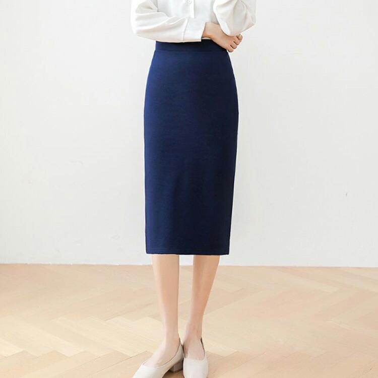 事務服 タイトスカート レディース オフィス リクルート スカート 膝丈 ストレッチ 黒 紺 大きいサイズ ビジネス 就活 通勤 入学式 卒業式 制服 春夏秋 |  | 11