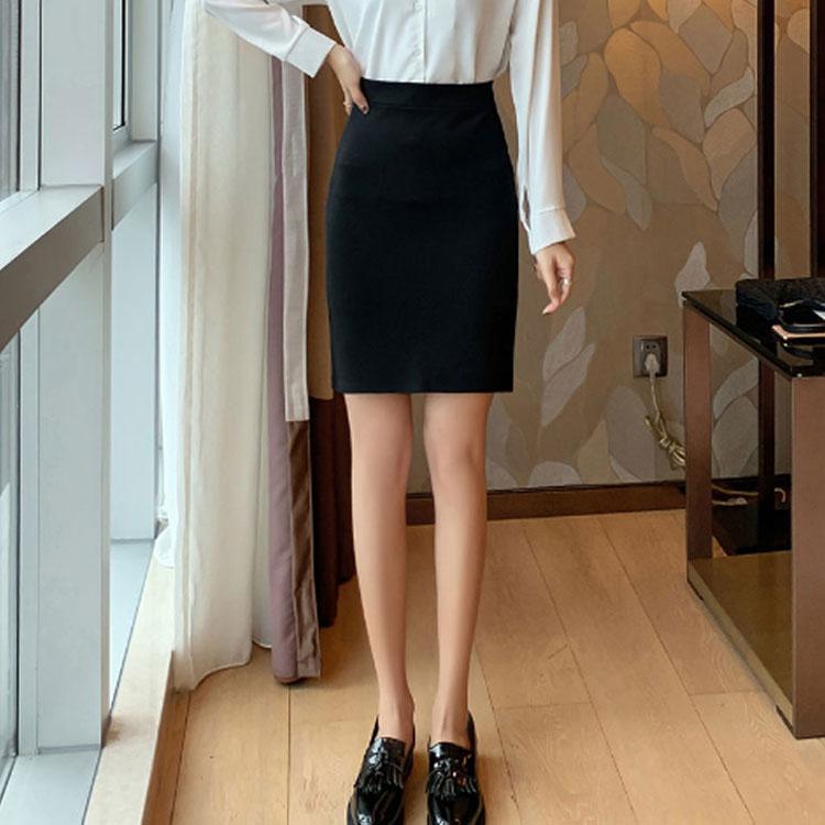 事務服 タイトスカート レディース オフィス リクルート スカート 膝丈 ストレッチ 黒 紺 大きいサイズ ビジネス 就活 通勤 入学式 卒業式 制服 春夏秋 |  | 12