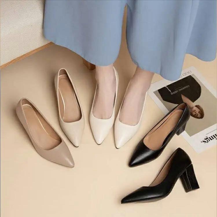 パンプス レディース ポインテッドトゥ 太ヒール ハイヒール 痛くない 歩きやすい 疲れにくい 走れる オフィス  二次会 入学式 パーティ フォーマル きれいめ |  | 07