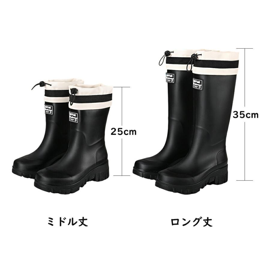 レインブーツ レディース メンズ 男女兼用 完全防水 一体成形 巾着付き ショート ミドル ロング 長靴 厚底 梅雨対策 台風対策 ラバーブーツ カジュアル おしゃれ |  | 14