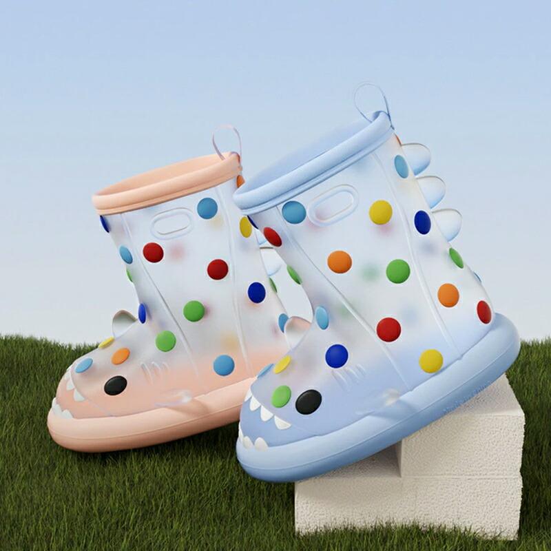 キッズ レインブーツ 長靴 子供 サメ 14〜22cm 男の子 女の子 レインシューズ 防水 滑り止め 通園 通学 ベビー ジュニア 梅雨 |  | 05