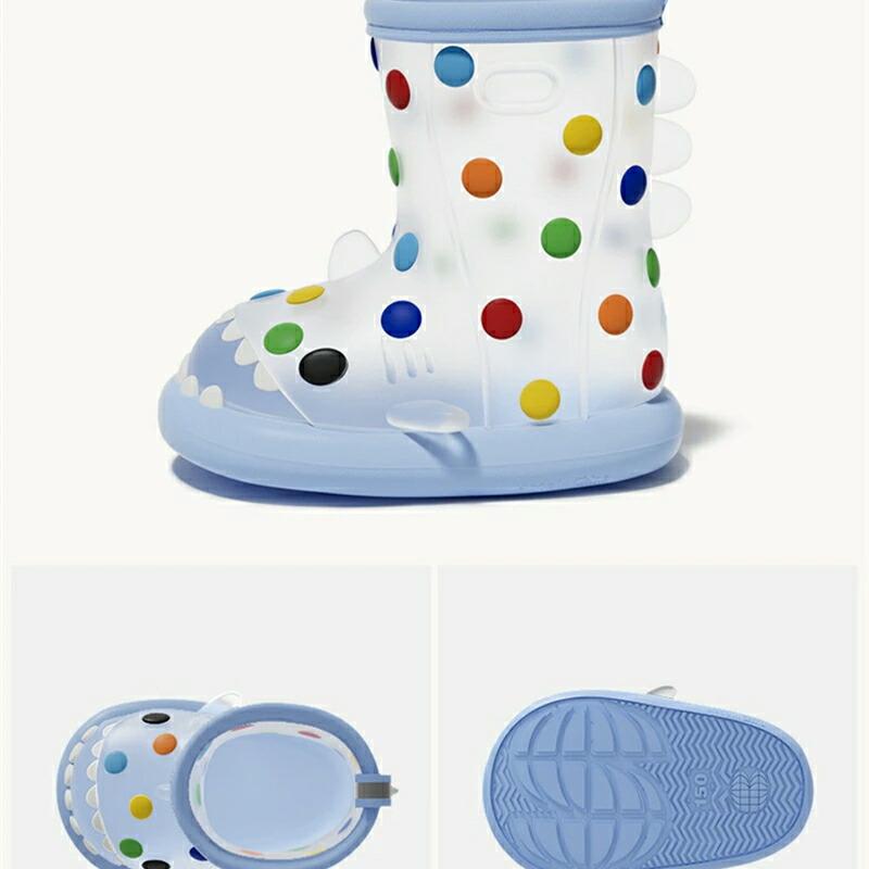 キッズ レインブーツ 長靴 子供 サメ 14〜22cm 男の子 女の子 レインシューズ 防水 滑り止め 通園 通学 ベビー ジュニア 梅雨 |  | 02