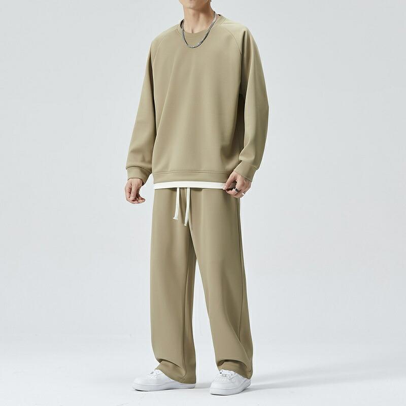 ジャージ メンズ レディース 上下セット セットアップ 長袖 パーカー パンツ 春 秋 冬 男女兼用 無地 シンプル カジュアル 運動着 部屋着 通勤 通学 プレゼント |  | 03