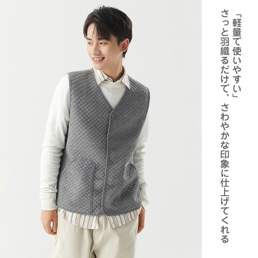 ニットベスト メンズ 前開き Vネック ジレ ノースリーブ 薄手 スリム 無地 大きいサイズ 通気 軽量 重ね着 カジュアル おしゃれ 春 秋 冬 保温 |  | 03
