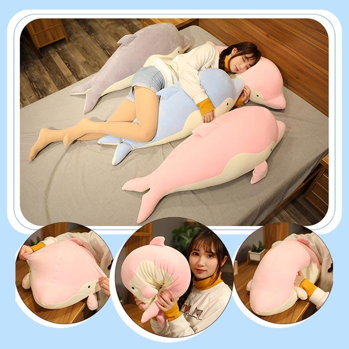 イルカ ぬいぐるみ 70cm 抱き枕 クッション かわいい 癒し 柔らかい もちもち 子供 キッズ 女の子 誕生日 クリスマス ギフト プレゼント インテリア |  | 01