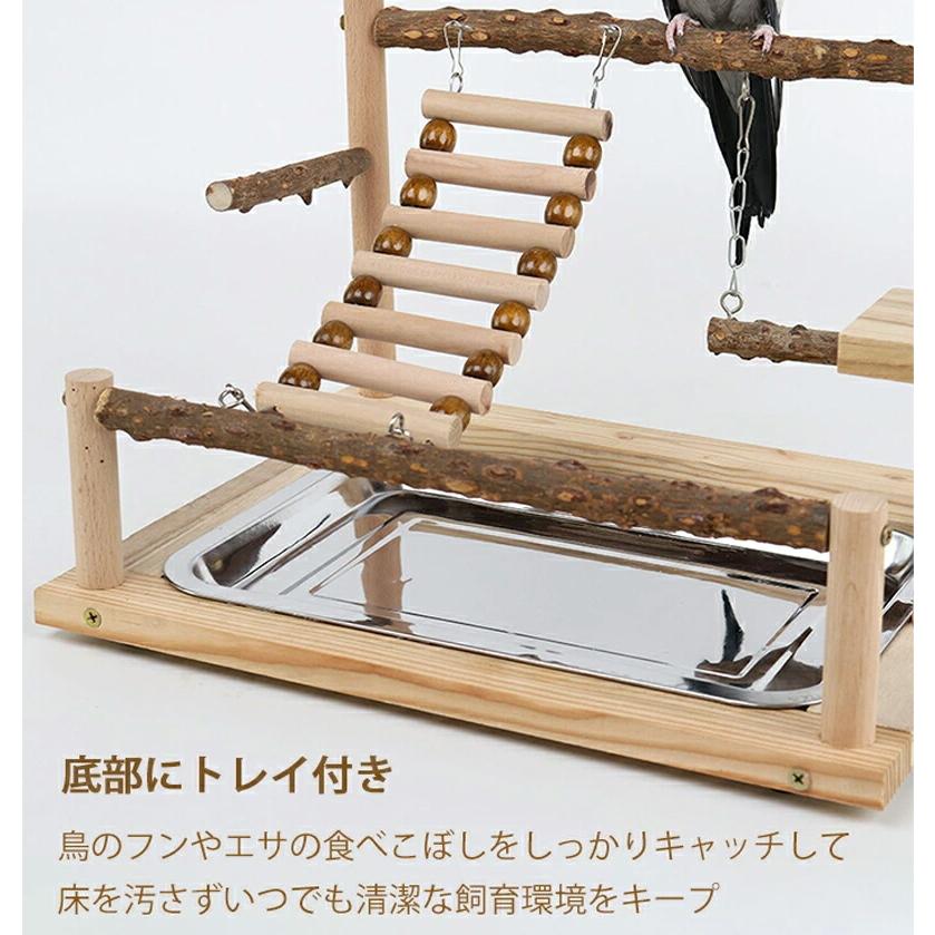 インコ おもちゃ バードトイ 鳥の巣 ブランコ 止まり木 スタンド 原木
